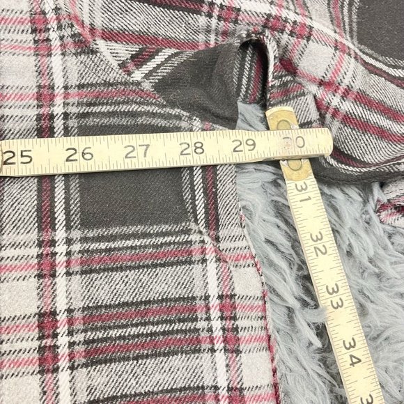 Men’s Extra Heavy Pearl Snap Plaid Flannel Outdoor Shacket Blk Red Gry 2XLT NWT - Picture 8 of 8